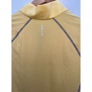 New RLX Ralph Lauren Womens Airflow 1/4 Zip Golf Pullover Yellow Medium Pocket‎